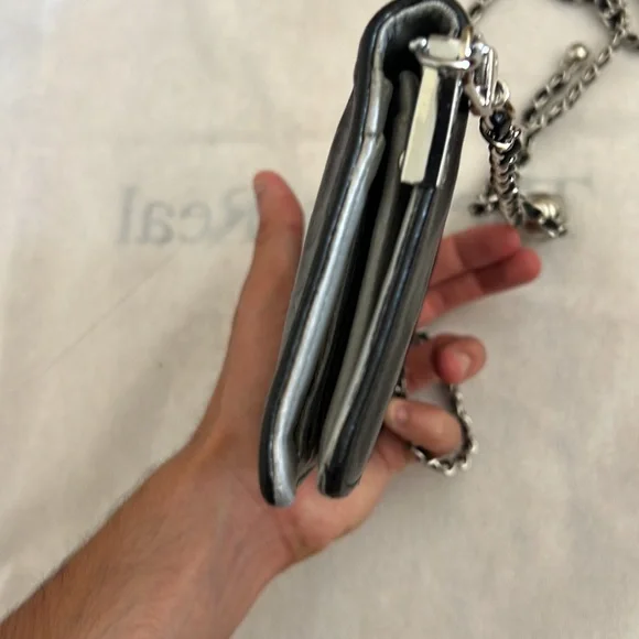 Chanel CC Patent Leather Timeless Wallet on Chain WOC Chain Crossbody Purse Bag - Picture 5 of 12